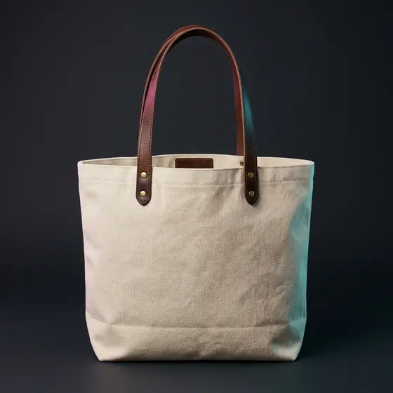 Natural canvas tote bag